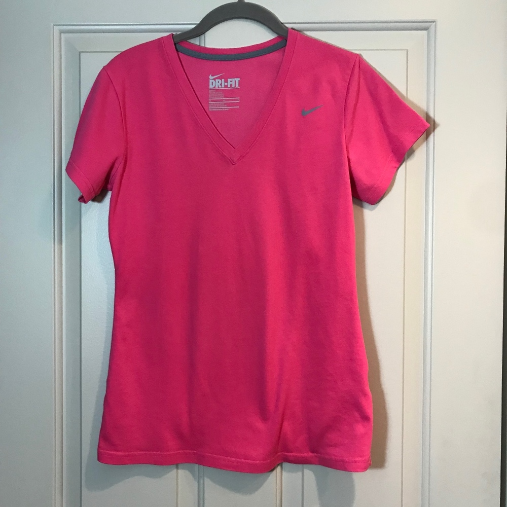 Nike Dri-Fit Slim Fit V Neck Workout Tee